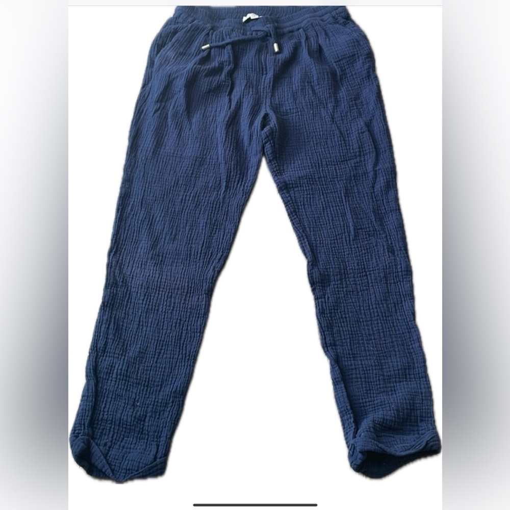 Molly Bracken 100% cotton Wrinkly Casual Chino Rolled Cropped cuffed pant .